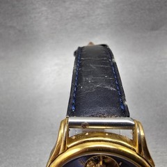 Givenchy Automatic Watch Men 34mm Blue Dial Gold Tone Skeleton Round Runs