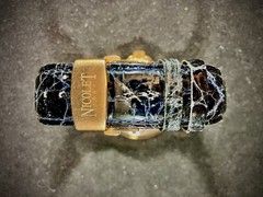 Nicolet 1886 Swiss 25j ETA Automatic Skeleton Rose Gold Mens Watch Crocodile