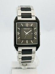 Kenneth Cole Men’s KC3782 Bicolour Two Layer Gunmetal Dial Square Slim Watch