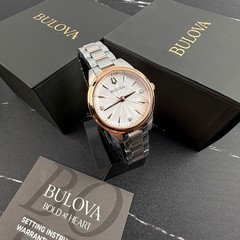 Bulova Sutton 98P200 Two Tone Quartz Women’s Elegant Stainless Steel Watch 28mm