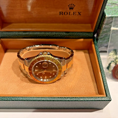 ROLEX GMT-Master II 16713 Root Beer Steel Yellow Gold 2002 with box