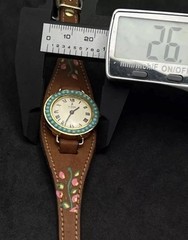 Vtg 1950 Le Jour Women’s 25mm Mechanical Watch Gold Turquoise 17 Jewels France