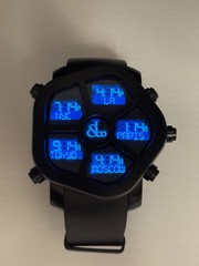 Jacob & Co Ghost 5 Time Zone 47mm Black/ Blue Watch w extras For Repair