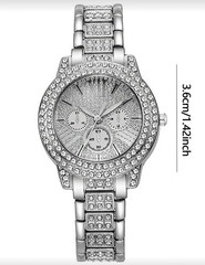 Women’s Gold Tone Dress Bracelet Watch 32mm Analog 12-Hour Crystal Bezel