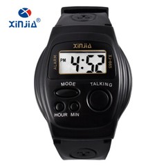 ENGLISH OR SPANISH Talking Wrist Watch Rooster Alarm 4 Free Battery Visually