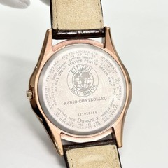 Used Citizen Exceed Eco Drive Solar Watch Pink Gold 15.5-19.5cm Case 1.7×1.5″