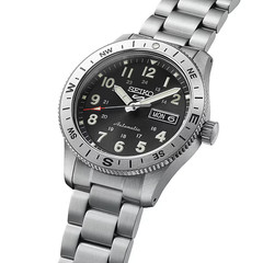 SEIKO 5 Sports HDB006J Field Automatic Black Dial Compass Bezel Watch 41mm