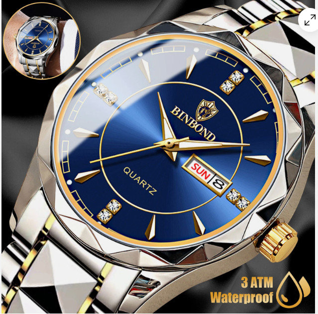Waterproof Men Watch Stainless Steel Quartz Luminous Classic Business Wristwatch