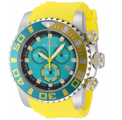 Invicta Sea Hunter Blue Dial Men’s 52mm Yellow Fly Back Chrono Watch 48983