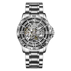 GLENAW men’s automatic hollowed-out mechanical watch luminous daily leisure