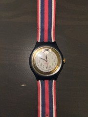 1994 Swatch Automatic watch swiss 23 Jewel JEWEL Time & Stripes SAN105 New