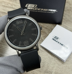 NEW✅ Skechers Ardmore Black Strap 46mm Minimalist Men’s Sports Watch SR5042