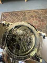 Invicta Objet D Art Lithocrat Automatic 45mm Green Dial Black Lther Strap(69456)