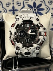 Activa X Invicta Digital Men’s Watch – 49mm. Camouflage. White (ACW8008-003) new