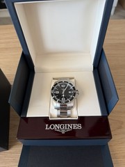 Longines HydroConquest Automatic Black Dial 300m Diver SS Bracelet Date
