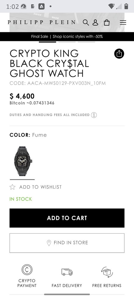 Philipp Plein The Skeleton Automatic Skeleton Dial Tonneau Black Rubber Strap