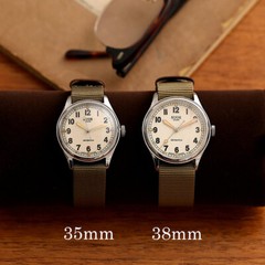 KUOE KYOTO OLD SMITH 90-002 38mm Ivory Dial Automatic Watch NEW Free Ship