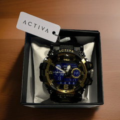 Activa Sport Men’s Quartz Analog-Digital Chronograph Dual Time 30M Box