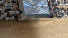 Guess Women’s MOD Heavy Metal Silver Tone Dial Watch – W1117L1 Nice Rare