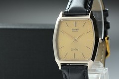 Vintage 1982 Near MINT Seiko Dolce 6030-5480 Gold 29mm Quartz Men’s Watch JAPAN