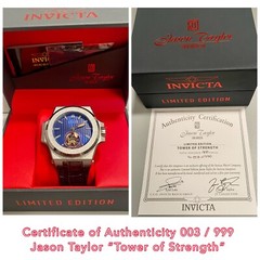 TOURBILlON LE#003/999 Sandblasted Silvertn/Blue JT 55mm AKULA Invicta Mens Watch