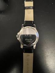 Ravel men’s quartz sports watch with a black leatherette strap Working