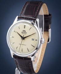 Orient Bambino Men’s Automatic Watch RA-AC0M04Y10B Cream Dial Brown Leather 30M