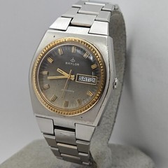 Vintage BAYLOR men’s automatic watch day/date swiss ETA 2789 17Jewels 1970s