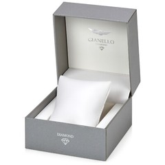 Gianello Genuine Diamond Dial LANZI Round Link Watch Carat Size 1/10