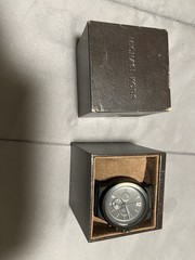 Michael Kors Men’s Chronograph Quartz Watch Black Silicone Strap w/ Box