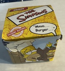2002 The Simpsons Homer Talking Watch Burger King In Box