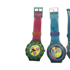 Vintage Gitano Jelly Watch Lot 5 90s Neon Y2K Translucent Sport Watches