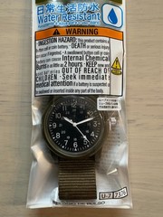 [Brand NEW] DAISO Japan Military-Style Mili Watch Olive Khaki_Quartz_JAPAN_2 Pcs