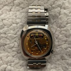G16 BEAUTIFUL TUNING FORK BULOVA 218 “SPACEVIEW” ACCUTRON HUMMING!