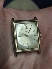 Timex Mercury 1969 Tank Style Gold Tone Mens Vintage 1960s Mechanical…