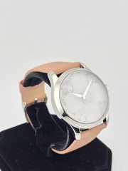 Gucci G-Timeless Women’s Hologram Dial Rose Leather Strap Watch – YA1264058