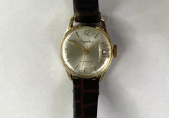 Vintage Women’s Ingraham Wind Up Swiss Anti-magnetic Wrist Watch, leather band