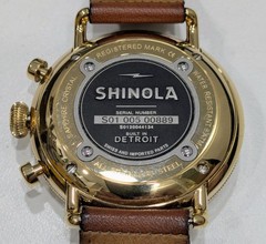 Shinola Canfield Chrono 43mm Mens Watch Gold Colored