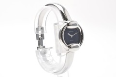 GUCCI 1400L Vintage Women’s Quartz Bangle Watch Silver Case Black Dial [Exc+4]