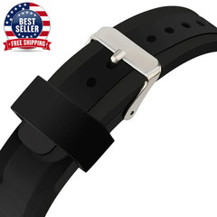 40Mm Quartz Analog Watch with Quartz Movement No Logo Rotating Bezel Rubber Stra