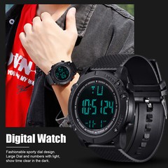 Men’s Digital Sports Watch Military Tactical LED Backlight Wristwatch Waterproof