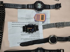 Vintage Digital Watches Solar Binary Calculator