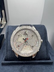 Jacob & Co. Five Time Zone 47mm Diamond Bezel MOP World Dial Full Set