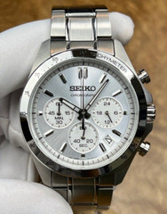 Seiko Spirit Chronograph Silver Dial SBTR009 Stainless Steel Men’s Watch