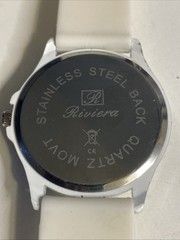 Riviera Silver Tone Stainless Steel Back Women’s Watch ~ Tested ~ New Battery