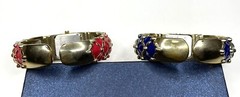GOSSIP Bracelet Watches Gold Tone Red Blue GSP484 & GSP488 NEED BATTERIES