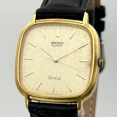 Seiko Dolce 6030-5420 Quartz Men’s Gold Dial 29mm Wrist 19.5cm