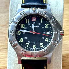 Men Vintage SAK Designed Wenger Military Style Date Watch