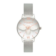 OLIVIA BURTON 3D Bee rose gold silver mesh OB16AM146