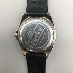 Eddie Bauer Watch Men 39mm Silver Tone Black Band 100M #0056 New Battery